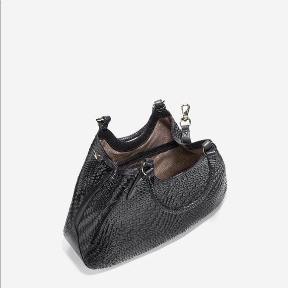 Cole Haan Genevieve Woven Triangle Leather Tote - Picture 3 of 5